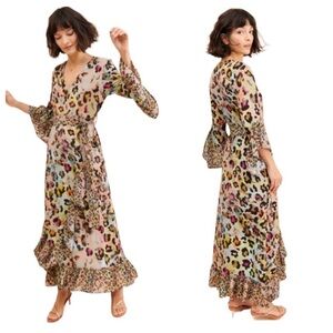 NWT Anthropologie x Blank London Zadie Leopard Print Maxi Dress - Size M